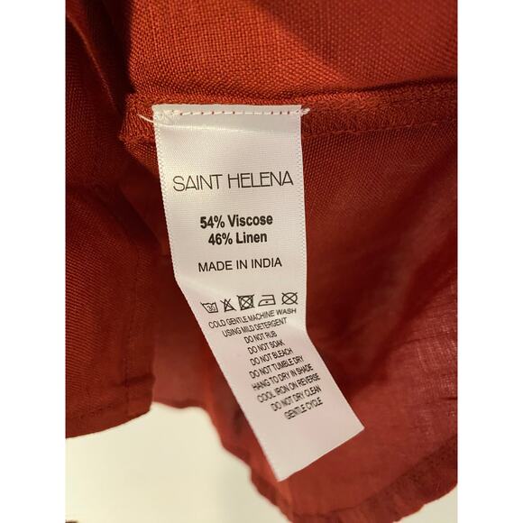 Saint Helena Revolve Burnt Orange Cleo Mini Dress Long Sleeve Button Front EUC S - Picture 8 of 11